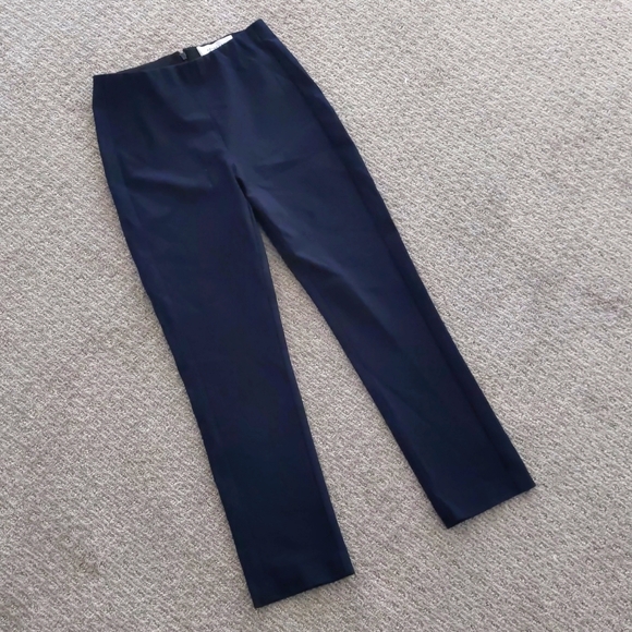 DEREK LAM 10 CROSBY Womens Navy Pocketed Smocked Ankle Zip Pants